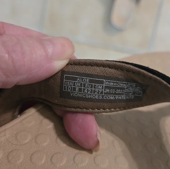 Vionic Aloe Metallic Brown Women's Thong Orthotic Sandals Size 10 - Picture 4 of 10